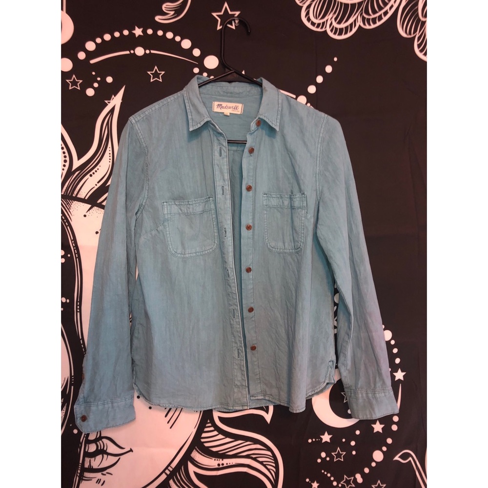 Madewell Blue/Green Button Down